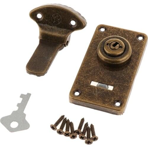 Metal Alloy Hasp Lock Keyed Locking Buckle for Cabinet Drawer Door