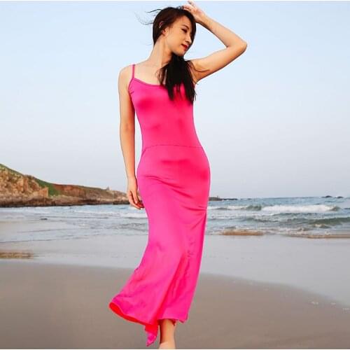 2021 New 5530 Belly Dance Dress Women Striped Bare Shoulder Design Latin Dance Dress Performance Modern Dancing Dress