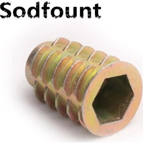 10pcs/lot External tooth nuts Furniture embedded nuts M6*13 M8*20 M8*25 M10*25 Solid wood furniture iron alloy nuts