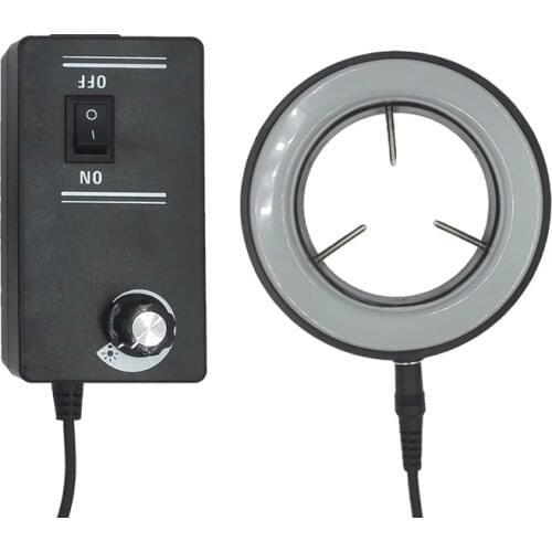 110V-240V LED Shadowless Lamp Microscope Light Source Ring Light Illuminator for Industrial CCD Camera