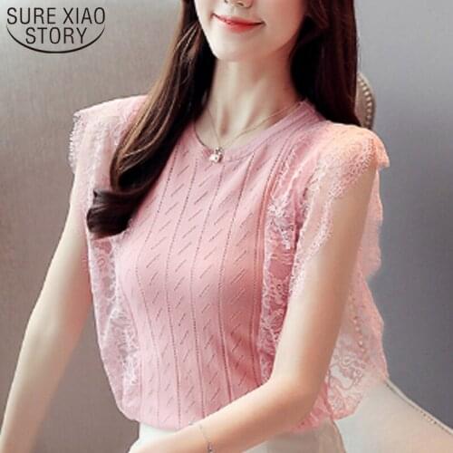 2021 Summer Women Clothing New Korean Lace Sleeveless Shirt Women Tops and Blouse tops women blusas lace blouse 3965 50