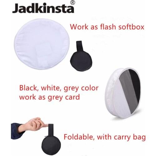 31cm Round Flash Diffuser On-top Camera Diffuser Mini Gray External Softbox White Grey Black Balance Card Soft Box