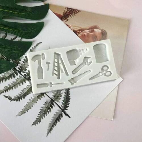 3D Wrench Tool Scissors Ladder Saw Silicone Fondant Molds Cake Baking Decorating Tools Chocolate Candy Gumpaste