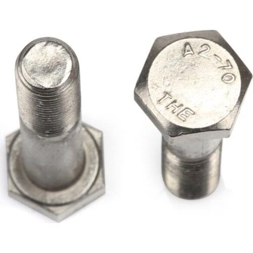 5pcs M8 A2 304 Stainless Steel Metric Threaded External Hex Hexagon Head Cap Screw Bolt Thread Dia 30/35/40/45-190/200mm