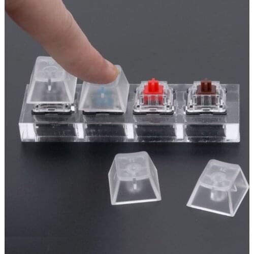 B2EF Gateron MX Switch Acrylic Mechanical Keyboards Switch 4 Translucent Clear Sampler Tester Kit Toys Stress Relief Gifts