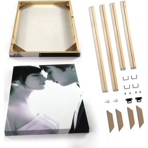 Natural Pine Wood Frame Custom For Canvas Paintings Poster Frame Diy Diamond Painting Frame Photo Frame Kit Wall Decoration Art