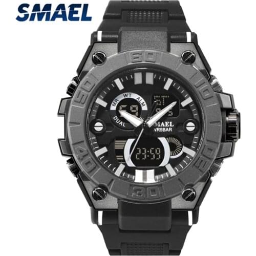 SMAEL Men Top Brand Electronic Digital LED Wrist Watches For Male Swim Sport Watch Men Military Quartz Clock Relogio Masculino