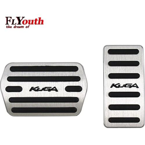For Ford kuga ST 2019-2021 Aluminum alloy Pedals Cover Non-Slip Auto No Drilling Aluminum Brake and Accelerator Pedal Covers
