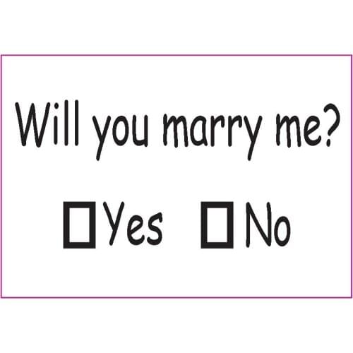 Decorative Fun Magnets , Creative Gift Will You Marry Me Multiple Choice Rectangle Metal Fridge Magnet 833