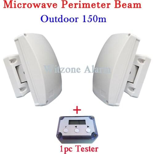 Microwave Beam Perimeter Fence Barrier Detector Window Outdoor 150meters Intrusion Alarm with Debugging Box, Free Shipping