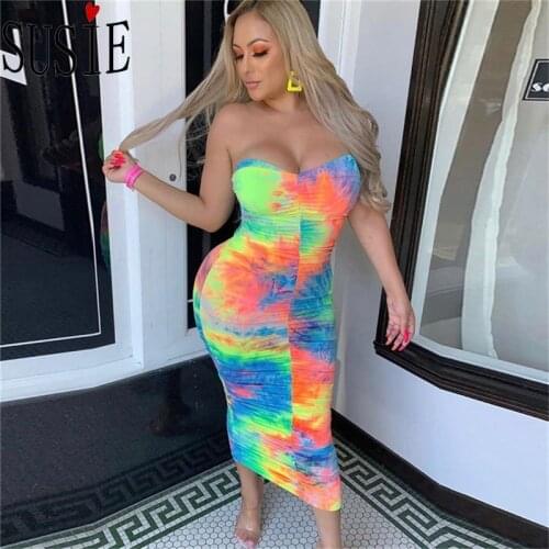 Off Shoulder Long Dress Multicolor Print Folds Sexy Party Dresses 2019 Autumn New Arrival Clubwear Ankle Length Women Dress