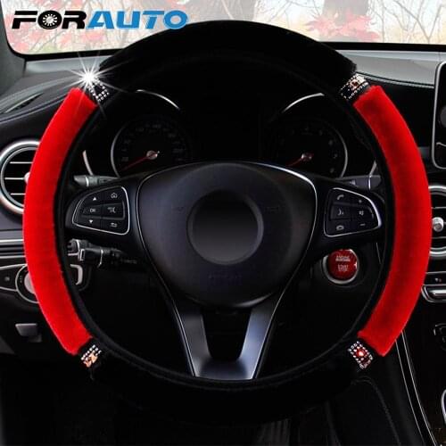 FORAUTO Car Steering Wheel Cover Diameter 37-38cm Car-styling Universal Steering-Covers Interior Accessories