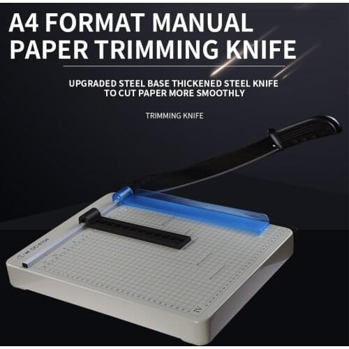 DC-8104 A4 format manual paper cutter small multi-function paper trimming knife photo business card thickened steel knife