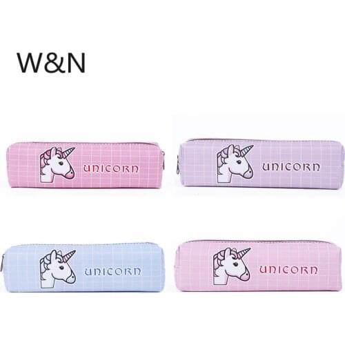 Unicorn Pencil Case School Pencil Case For Girls Boys Kawaii Pencil Box Cute Leather Pencilcase Tools School Supplies Stationery