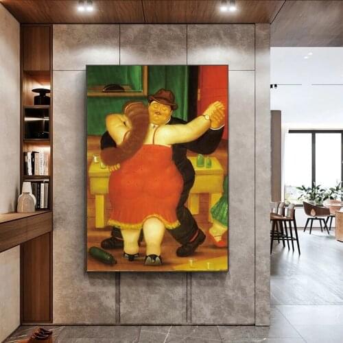 Mona Lisas interesting wall art canvas posters and prints, and Fernando Boteros famous modern family poster wall painting