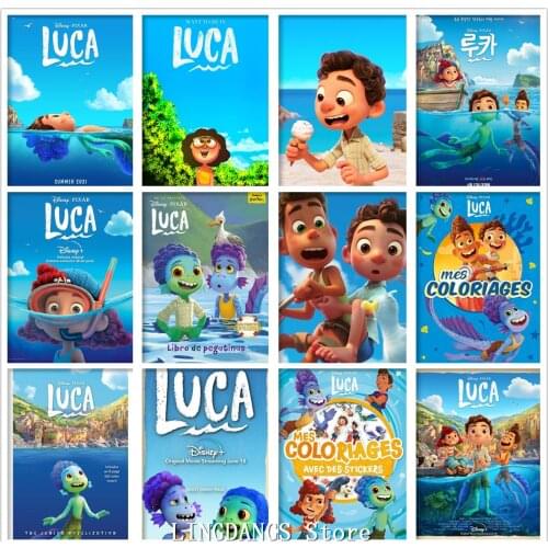 New Disney 5d Diy Full Drill Diamond Painting Cartoon Luca Alberto Poster Diamond Mosaic Embroidery Cross Stitch Home Decor Gift