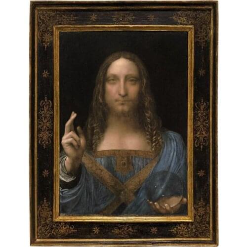 Classic Oil Painting Leonardo Da Vinci The savior Canvas Print Painting Wall Picture Living Room Home Decor 2018010501