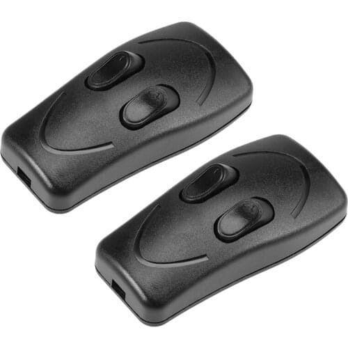 Pack 2 - Duplex Control Switch Table Lamp Floor Light Push Button Switch AC110~250V 3A