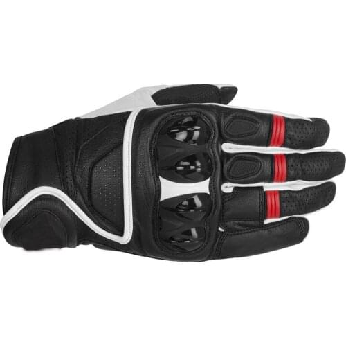 Moto gp Racing Glove Celer Black/Red/White Leather Short Sports Motorcycle Motorbike Leather Racing Gloves
