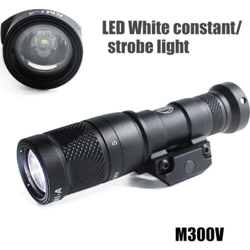 M300V Weapon Tactical Light Weaponlight White Led 400 Lumen Constant Momentary Strobe Remote Switch Flashlight Rail for Hunting
