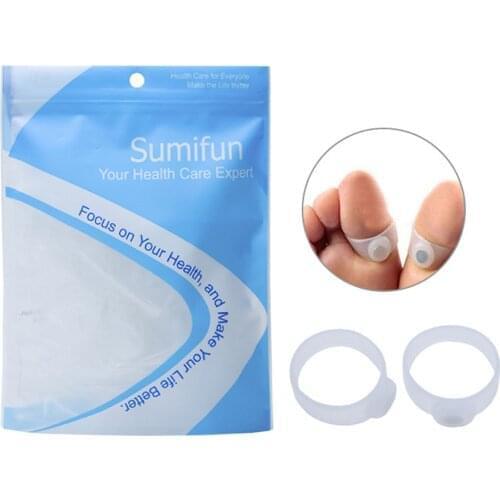 2PCS Silicone Foot Massage Magnetic Toe Ring Fat Burning Slimming Products Women Lose Weight Fast Reduce Body Fat Tool #269549