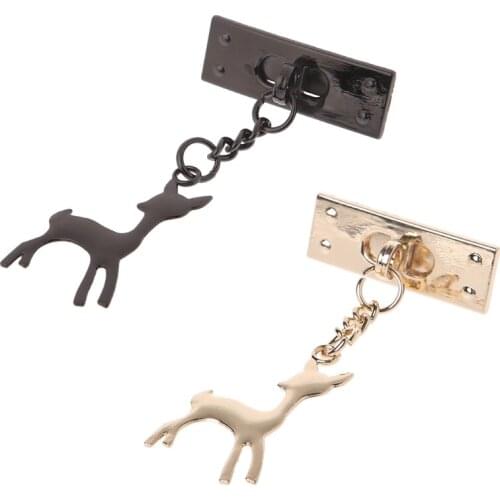Deer Pendant Metal Decoration for DIY Handbag Craft Shoulder Bag Hardware LX9F