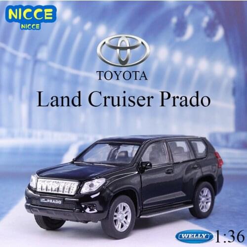 1:36 Toyota Land Cruiser Prado Alloy Model Car Diecast Metal Pull-back Model Vehicles