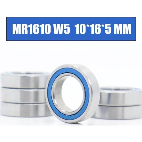 MR1610 W5 2RS Bearings Blue Sealed 10x16x5 mm , 6 Pcs ABEC-3 MR1610-W5 RS Ball Bearing 6700-16-5 Parts For Hobby RC Car Truck