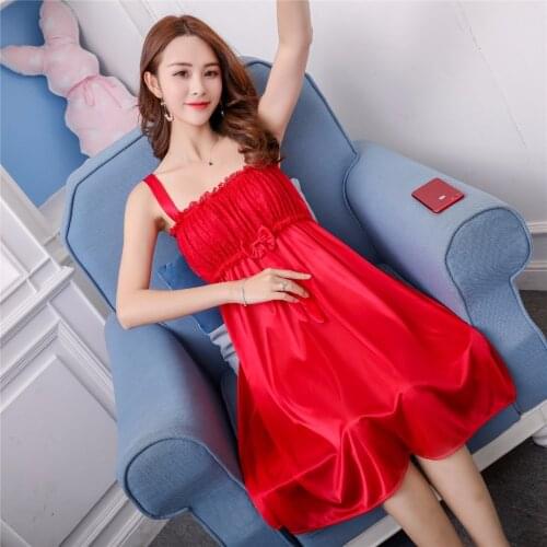 Women nightgowns Satin Lace Sleepwear nightwear Pyjama Women home clothing sleepwear female Nightdress sexy lingerie Gown Robe