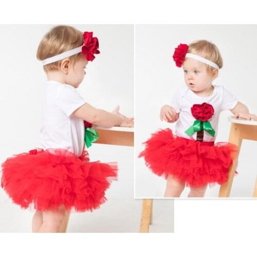 New Valentines Baby Toddler Clothes Set Girls Short Sleeve Flowers Rompers+LaceTutu Culottes+Headwear Summers Dresses Gifts