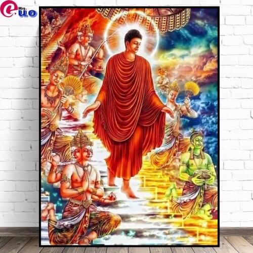 New 5D Full Square Diamond Painting Religion Buddha Icon 3D DIY Diamond Mosaic Beads Embroidery Cross Stitch Kit Needlework Gift