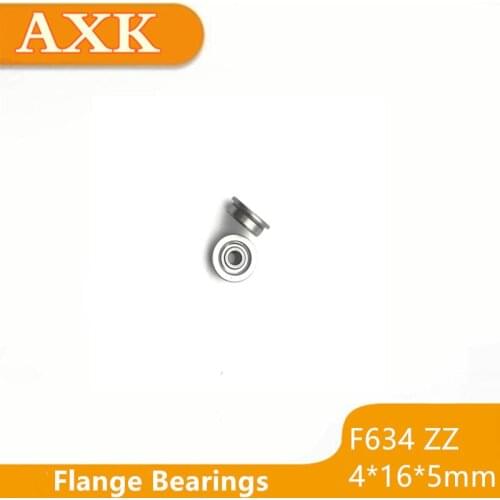 2021 Rushed New Arrival 10pcs F634zz Flange Bearing 4x16x5 Mm F634 Z Zz Miniature Deep Groove Ball Radial