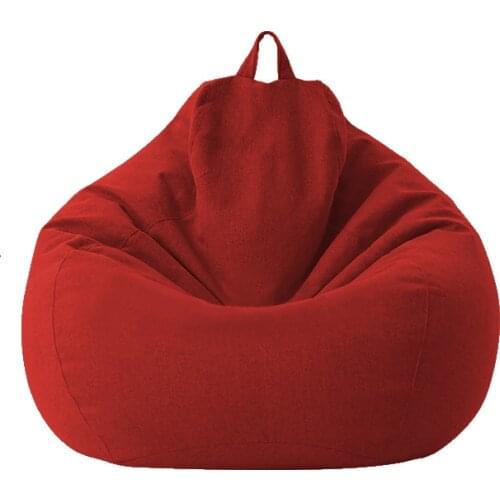 Solid Color Bean Bag Cover Sofa Cover Lazy Sofa Chair Beanbag Slipcover Sack for Adults and Kids