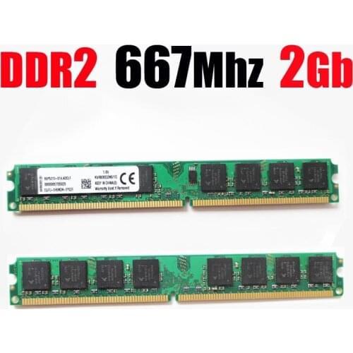 RAM ddr2 667 2Gb / 667Mhz PC2 5300 PC2-5300 DIMM RAM ddr2 2 gb 2G 4gb memory for AMD for all desktop - lifetime warranty
