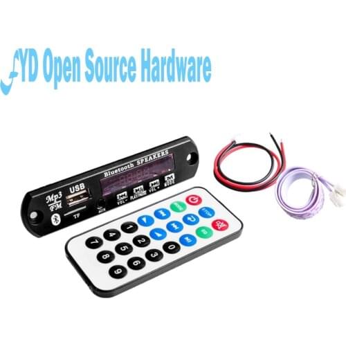 DIY 12v Bluetooth MP3 Decoding Board Module Wav+wma+mp3 SD Card Slot / USB / FM / Remote Decoding Board Module M011