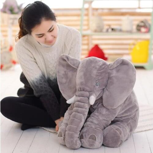 2019 Christmas 40/60cm Elephant Plush Pillow Infant Soft For Sleeping Stuffed Animals Plush Toys Baby 's Playmate Gifts For Kids