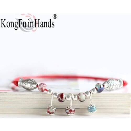 Simple Ceramic Anklet Female Original Hand-Woven Fashion Ethnic Style Sexy Silver Pisces Birthday Gift Ladies Barefoot Sandals