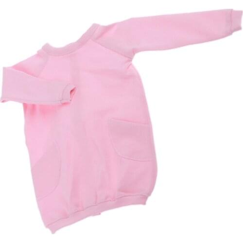 Long Sleeve Pullover Top Colored Fleece For 1/4 Dolls Clothing Accs