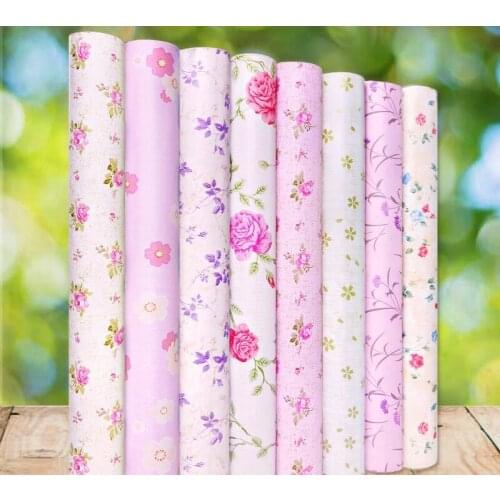 Rose flower pvc wallpaper self adhesive vinyl waterproof wallpapers for living room stickers home decoration 0.45m*10m