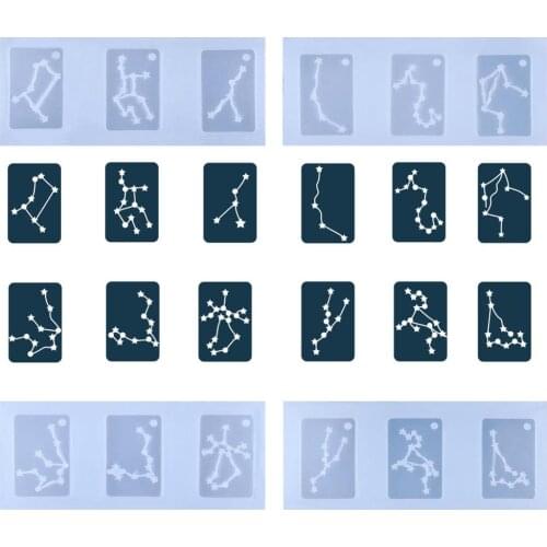 Constellations Silicone Molds Pendant Jewelry Aromatherapy Wax DIY Making Molds Soap Cake Baking Moulds
