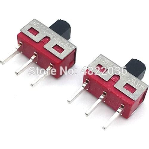 2pcs Q15 Slide Switch TS-13 3pin 2 Position Toggle Switch ON ON 3A 250V/6A 125VAC