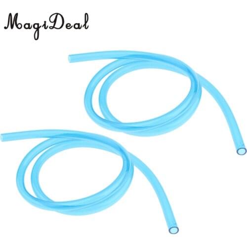 2pcs Outdoor Sports Water Backpack Drink Hose Tube Replacement Hydration Pipe 100cm Long Blue Color