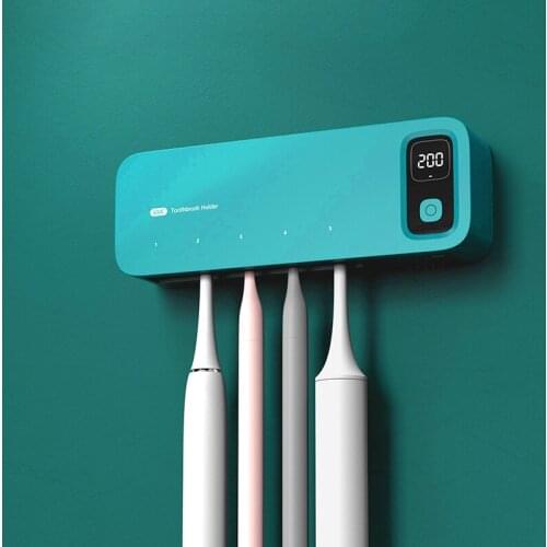 Ultraviolet Disinfection Toothbrush Holder Waterproof Free Punching Toothbrush Rechargeable Air Drying Bathroom Accessorie
