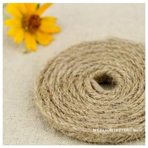 Wholesale(6mm,12yards/lot) 3 twiner decoration rope Diy Natural Hemp Rope cord,Flax Rope,Jute Cord,kraft string
