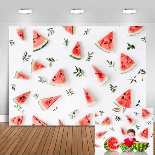 Photography backdrop watermelon newborn baby portrait background for photo booth studio vinyl floor fruit watermelon birthday