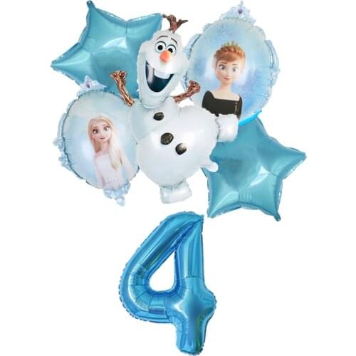 1set New Elsa Olaf Disney Frozen Princess Foil Balloons Baby Shower Girl Snowman Birthday Party Decorations Kids Toys Air Globos