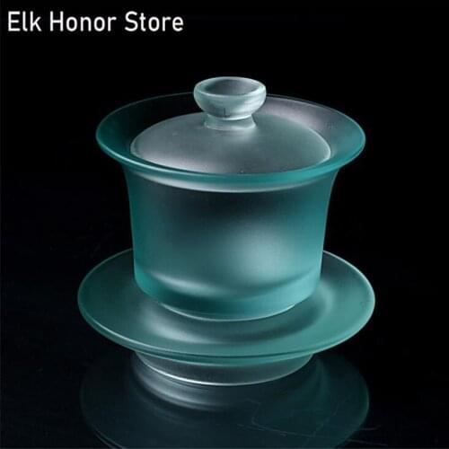 150ml Jade Porcelain Tea Bowl Cyan Ceramic Tea Tureen Master Cup Creative Teaware Drinkware Teapot China Gaiwan Collection Gift