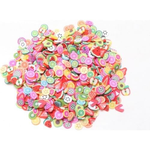 20g/lot Mouse Polymer Hot Soft Clay Sprinkles Colorful fruit Cute plastic klei Mud Particles Multicolors