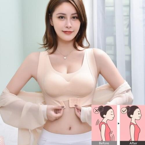 2021 Posture Bras For Women Girl Posture Corrector Fitness Underwear Corset Back Bra Vest Push Up Shockproof Sports Bra