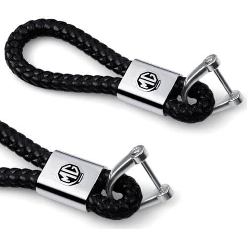 Car Styling Fashion metal Braided rope Keychain Key Chain Rings for MG 3 5 6 7 MORRIS GS GT MG350 MG3SW ZS GARAGES Accessories